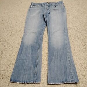 Earnest Sewn Jeans Mens 36x33 Flared Boot Usa American Denim Western Designer
